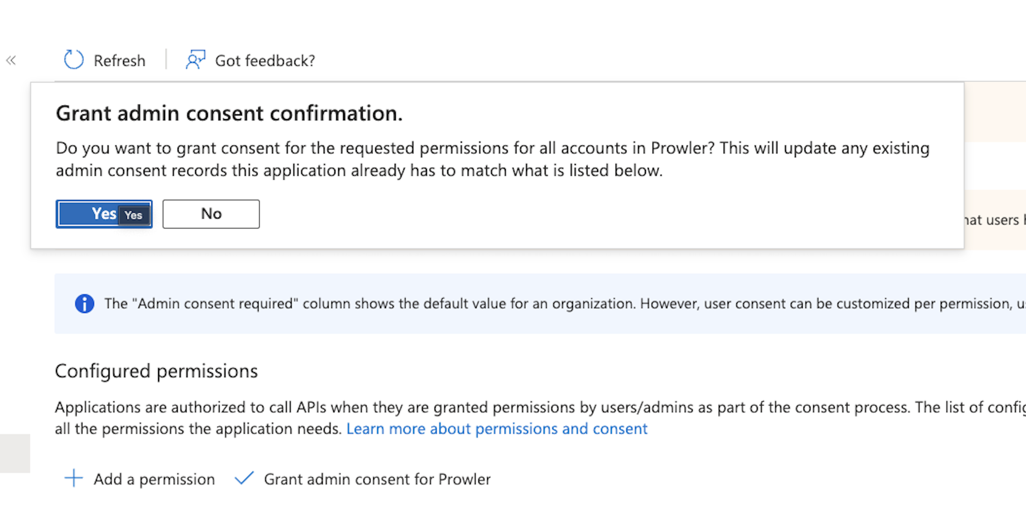 Grant Admin Consent