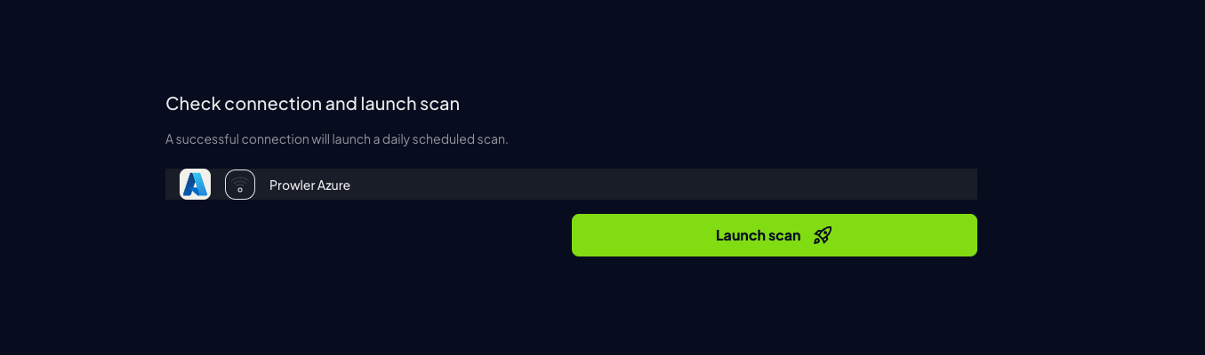 Launch Scan Azure