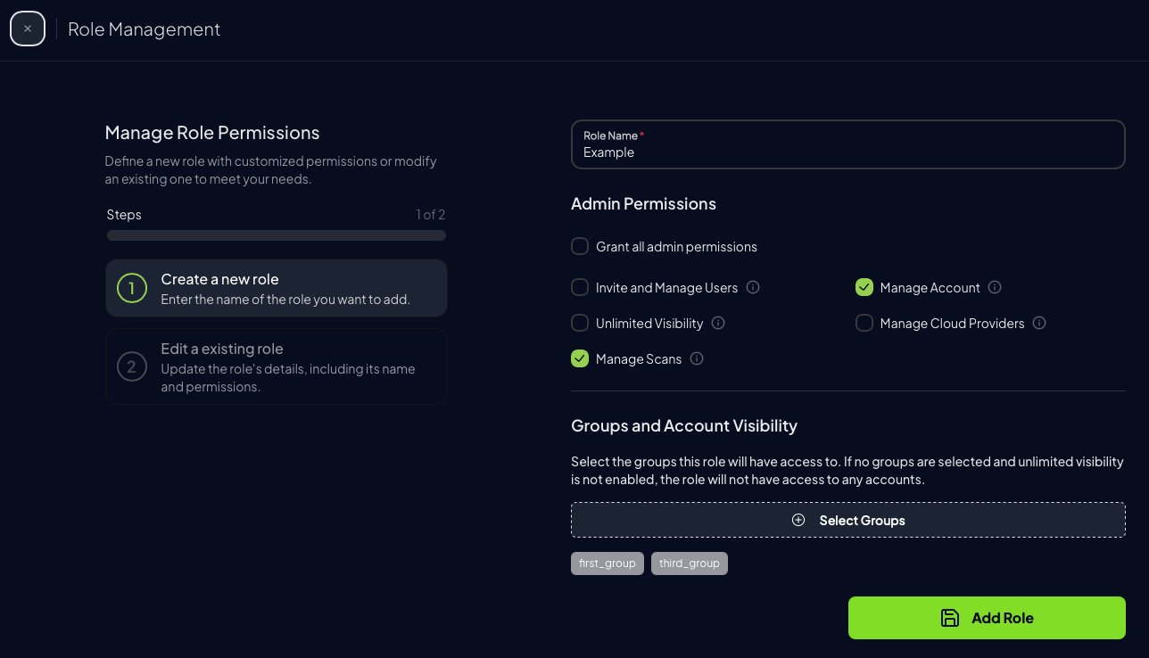 Role parameters